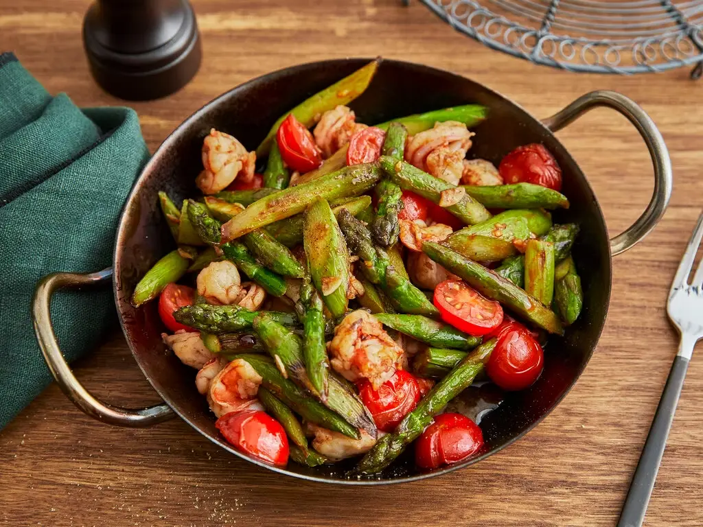 10-Minuten-Spargelpfanne